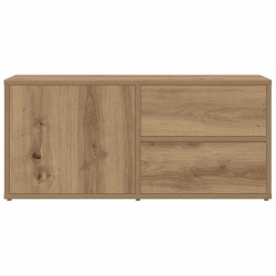 Meuble TV chêne artisanal 80x34x35,5 cm bois d'ingénierie 614207614207