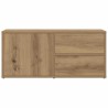 Meuble TV chêne artisanal 80x34x35,5 cm bois d'ingénierie 614207614207