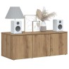 Meuble TV chêne artisanal 80x34x30 cm bois d'ingénierie 614208614208