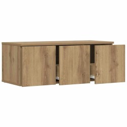Meuble TV chêne artisanal 80x34x30 cm bois d'ingénierie 614208614208