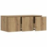Meuble TV chêne artisanal 80x34x30 cm bois d'ingénierie 614208614208