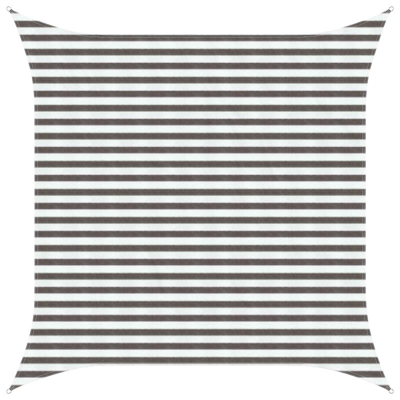 Voile d'ombre Gris clair et blanc 3,6 x 3,6 m HDPE 614212614212