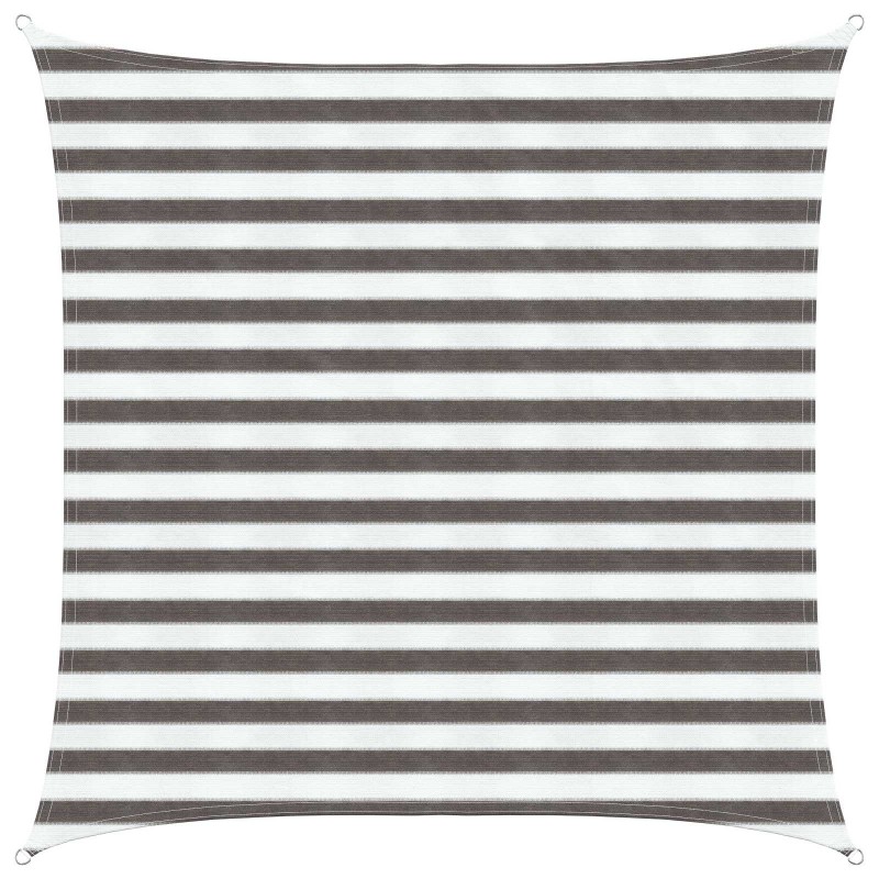 Voile d'ombre Gris clair et blanc 2 x 2 m HDPE 614213614213