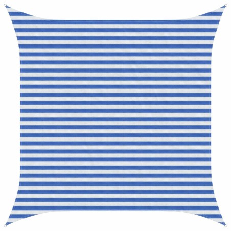 Voile d'ombre Bleu et Blanc 3,6 x 3,6 m HDPE 614214614214