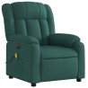 Fauteuil inclinable de massage électrique Vert foncé Tissu 614215614215