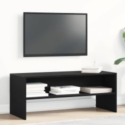 Meuble TV chêne noir 100x40x40 cm bois d'ingénierie 614219614219