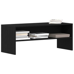 Meuble TV chêne noir 100x40x40 cm bois d'ingénierie 614219614219