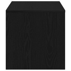Meuble TV chêne noir 100x40x40 cm bois d'ingénierie 614219614219