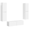 Ensemble meuble TV 6 pcs Blanc brillant Bois d'ingénierie 614222614222