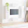 Ensemble meuble TV 6 pcs Blanc brillant Bois d'ingénierie 614222614222