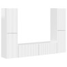 Ensemble meuble TV 6 pcs Blanc brillant Bois d'ingénierie 614223614223