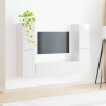 Ensemble meuble TV 6 pcs Blanc brillant Bois d'ingénierie 614223614223