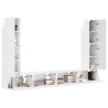 Ensemble meuble TV 8 pcs Blanc brillant Bois d'ingénierie 614224614224