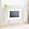 Ensemble meuble TV 8 pcs Blanc brillant Bois d'ingénierie 614224614224