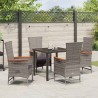 Ensemble de salle à manger pour jardin avec coussin 5 pcs Gris 614226614226