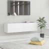 Meuble TV Blanc 120x30x30 cm Bois d’ingénierie 614229614229
