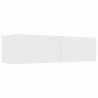 Meuble TV Blanc 120x30x30 cm Bois d’ingénierie 614229614229