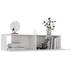 Meuble TV Blanc 120x30x30 cm Bois d’ingénierie 614229614229
