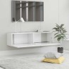 Meuble TV Blanc 120x30x30 cm Bois d’ingénierie 614229614229