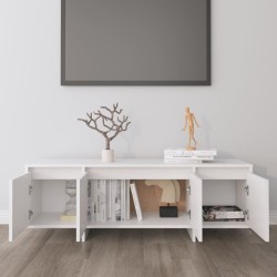 Meuble TV Blanc 120x30x40,5 cm Bois d'ingénierie 614230614230