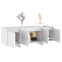 Meuble TV Blanc 120x30x40,5 cm Bois d'ingénierie 614230614230