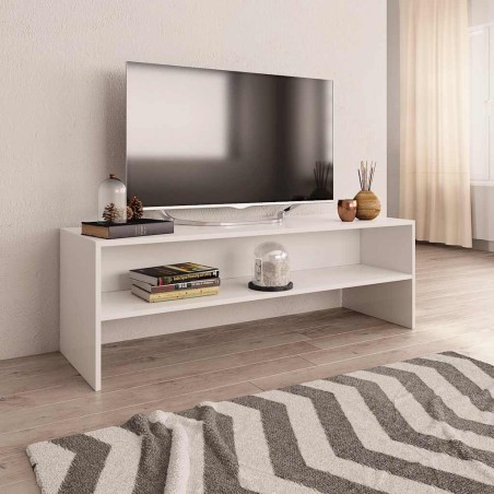 Meuble TV Blanc 120x40x40 cm Bois d'ingénierie 614232614232