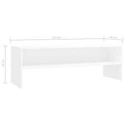 Meuble TV Blanc 120x40x40 cm Bois d'ingénierie 614232614232