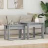 Ensemble de tables basses 2 pcs Gris Sonoma Bois d'ingénierie 614233614233