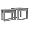 Ensemble de tables basses 2 pcs Gris Sonoma Bois d'ingénierie 614233614233