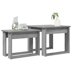 Ensemble de tables basses 2 pcs Gris Sonoma Bois d'ingénierie 614233614233