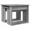 Ensemble de tables basses 2 pcs Gris Sonoma Bois d'ingénierie 614233614233