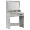 Table de Toilette Gris béton 79 x 41 x 135 cm Bois d'ingénierie 614238614238