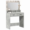Table de Toilette Gris béton 79 x 41 x 135 cm Bois d'ingénierie 614238614238