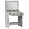 Table de Toilette Gris béton 79 x 41 x 135 cm Bois d'ingénierie 614238614238