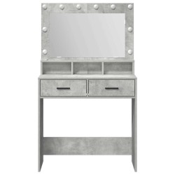 Table de Toilette Gris béton 79 x 41 x 135 cm Bois d'ingénierie 614238614238