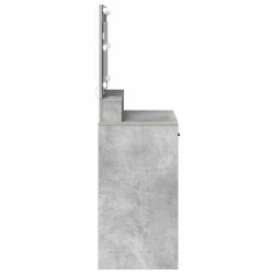 Table de Toilette Gris béton 79 x 41 x 135 cm Bois d'ingénierie 614238614238