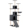 Arbre à chat avec griffoirs en sisal Gris foncé 175 cm 614242614242