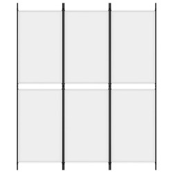Cloison de séparation 3 panneaux Blanc 150x180 cm Tissu 614244614244