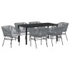 Ensemble de salle à manger pour jardin avec coussin 7 pcs Gris 614248614248