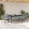 Ensemble de salle à manger pour jardin avec coussin 7 pcs Gris 614248614248