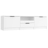 Meuble TV Blanc 140x35x40 cm Bois d'ingénierie 614249614249