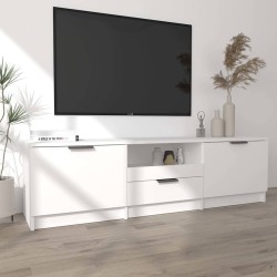 Meuble TV Blanc 140x35x40 cm Bois d'ingénierie 614249614249