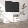 Meuble TV Blanc 140x35x40 cm Bois d'ingénierie 614249614249