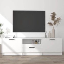 Meuble TV Blanc 140x35x40 cm Bois d'ingénierie 614249614249