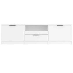 Meuble TV Blanc 140x35x40 cm Bois d'ingénierie 614249614249