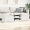Meuble TV Blanc 140x40x35,5 cm Bois d'ingénierie 614250614250