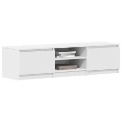 Meuble TV Blanc 140x40x35,5 cm Bois d'ingénierie 614250614250