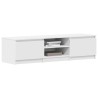 Meuble TV Blanc 140x40x35,5 cm Bois d'ingénierie 614250614250