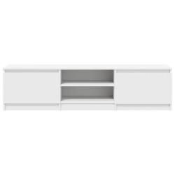 Meuble TV Blanc 140x40x35,5 cm Bois d'ingénierie 614250614250
