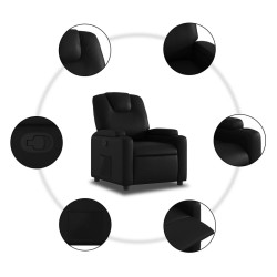Fauteuil inclinable noir similicuir 614252614252
